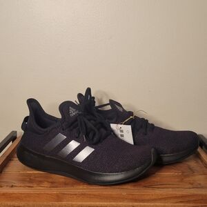 adidas Women's 6 Black/Iron Metallic Cloudfoam Pure SPW